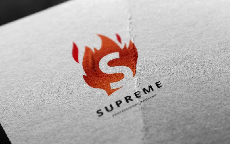 S harfi yangın Logo şablonu