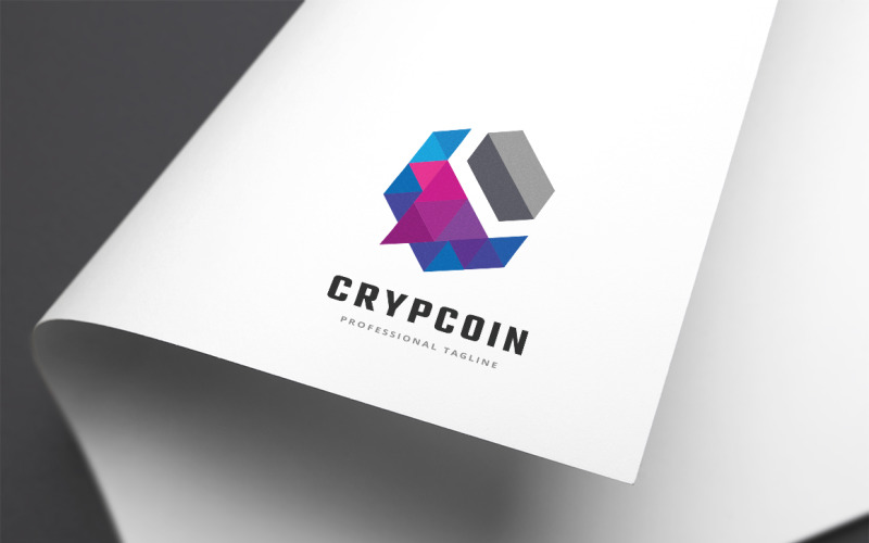 Шаблон логотипа Crypto Coin