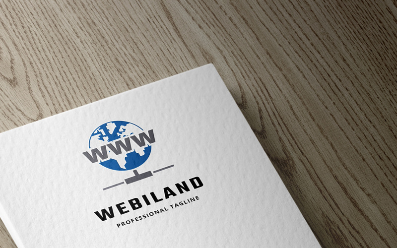 Шаблон логотипа Webiland Letter W
