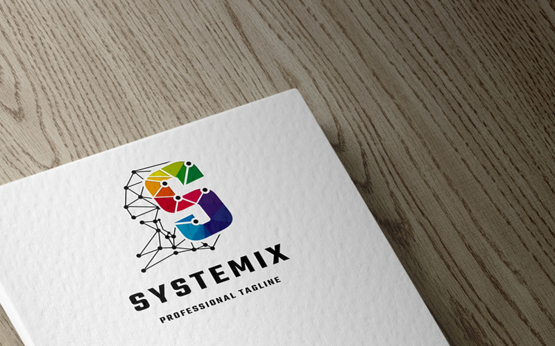 Systemix S Harfi Logo Şablonu