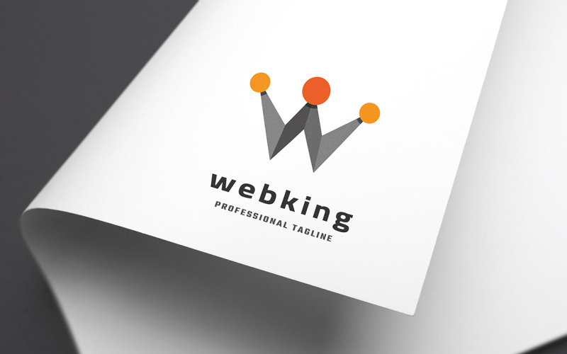 Web King字母W标志模板