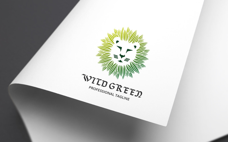 Download Шаблон логотипа "Wild Green Logo Template" / Wild Green Logo Template - Шаблон логотипа на тему графика aggressive,animal,animals,app,green,cat,cheetah,cougar,forest,html,jungle,king,leopard,lion,panther,panthera tigris tigris,power,powerpoint,print,print ready