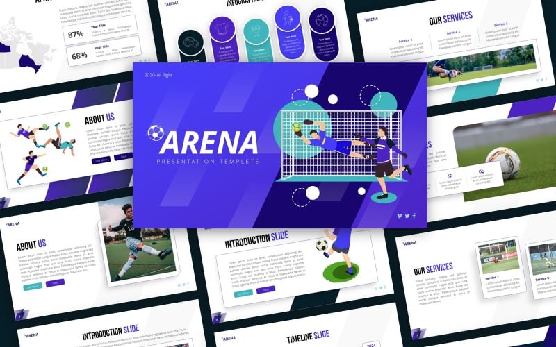 Arena Sport bemutató PowerPoint sablon