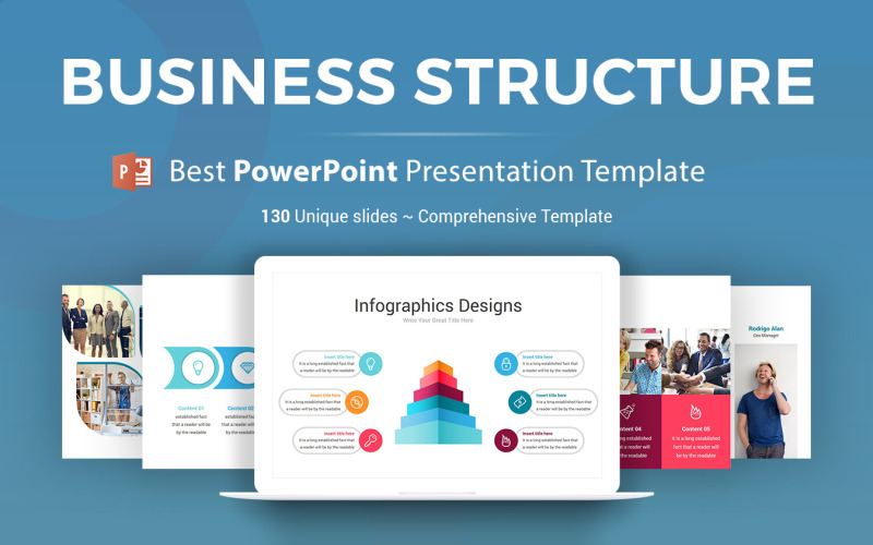 Bedrijfsstructuur PowerPoint-sjabloon