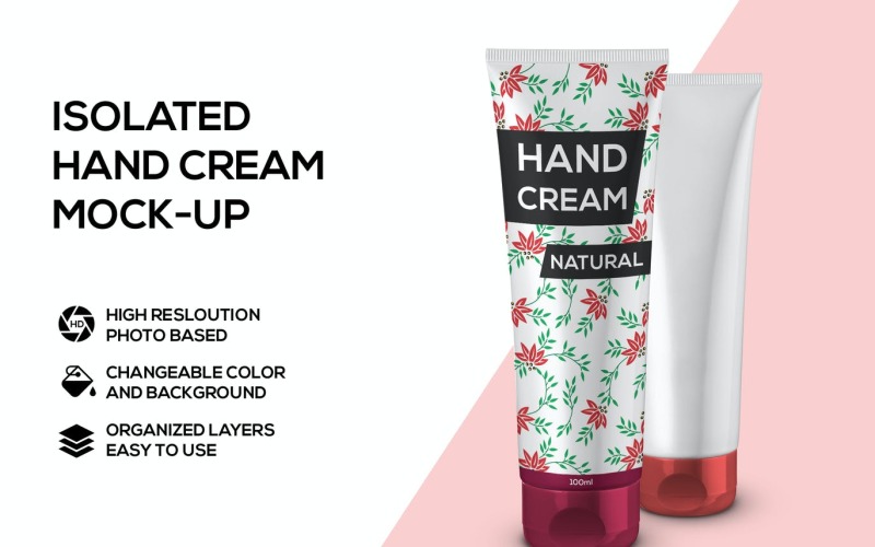Hand Cream product mockup 156152 TemplateMonster