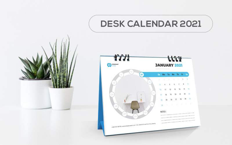 Kalender 2021 met 4 kleurstijlenplanner