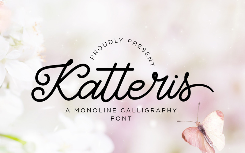 Katteris - Monoline kalligrafi typsnitt