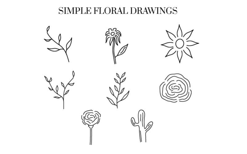 Download Иллюстрация "Minimal Floral Vector Drawings - Illustration" / Minimal Floral Vector Drawings - Illustration - Иллюстрация на тему графика minimal clean simple flowers cactus roses store multipurpose minimalistic illustrations
