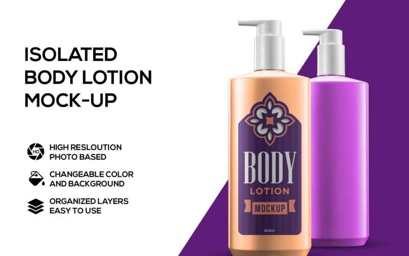 Mockup del prodotto per lozione per il corpo