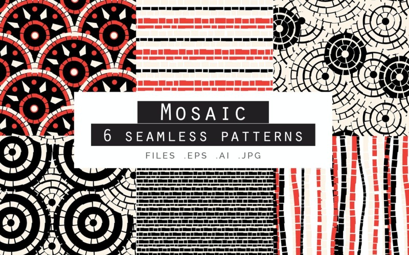 Nahtloses Vektormuster des Mosaiks