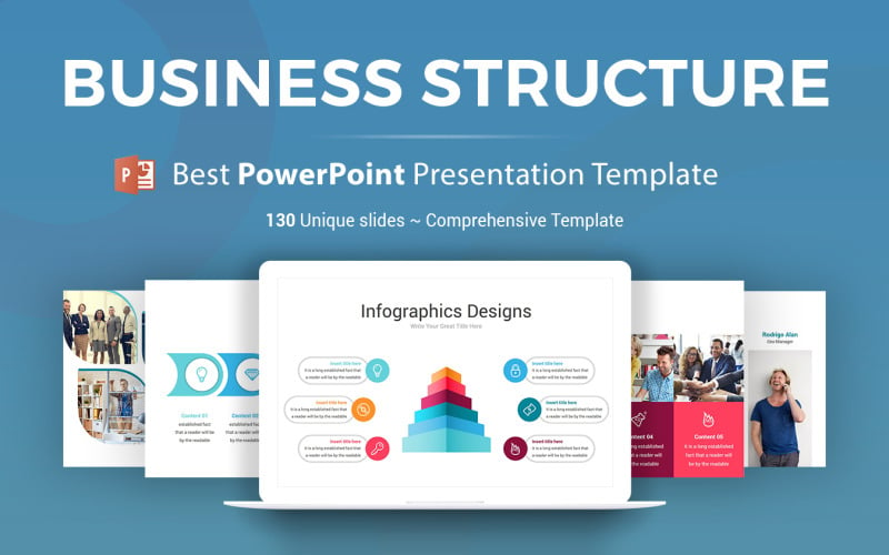 Plantilla de PowerPoint - estructura empresarial