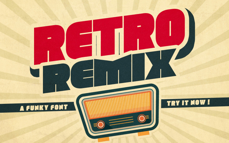 Download Шрифт "Retro Remix Font" / Retro Remix Font - Шрифт на тему графика font,script,fun,display,decorative