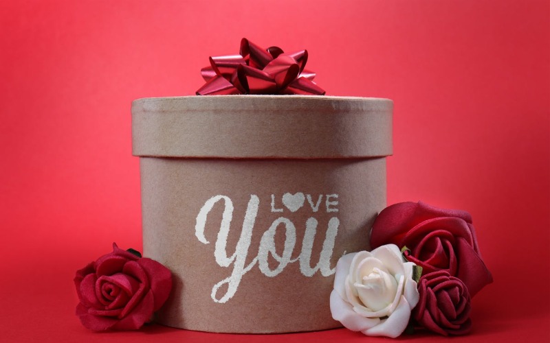 Romantische Geschenkbox Produktmodell