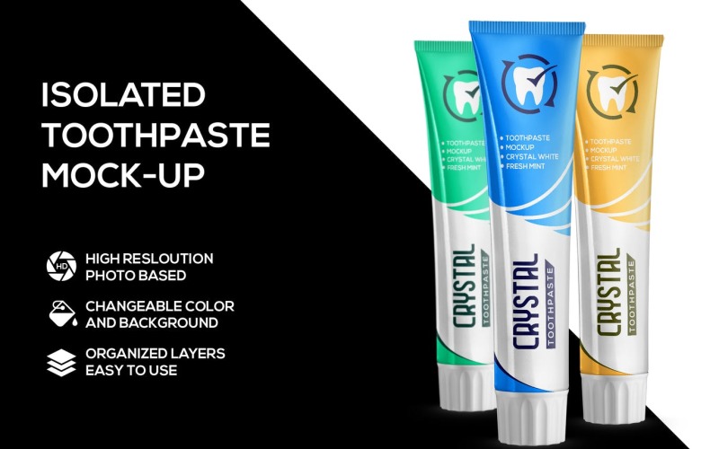 Download Мокап для продукта "Toothpaste product mockup" / Toothpaste product mockup - Мокап для продукта на тему графика mock up,product,psd,template,smart object,photoshop,layered