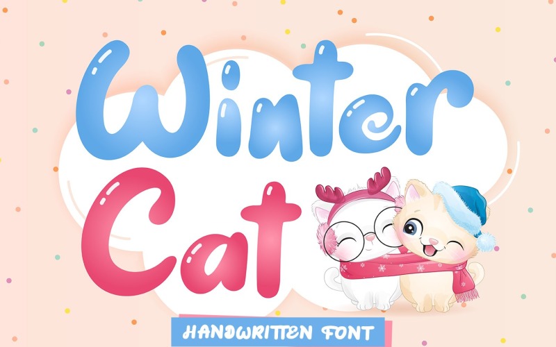 Winter Cat - handgeschreven lettertype