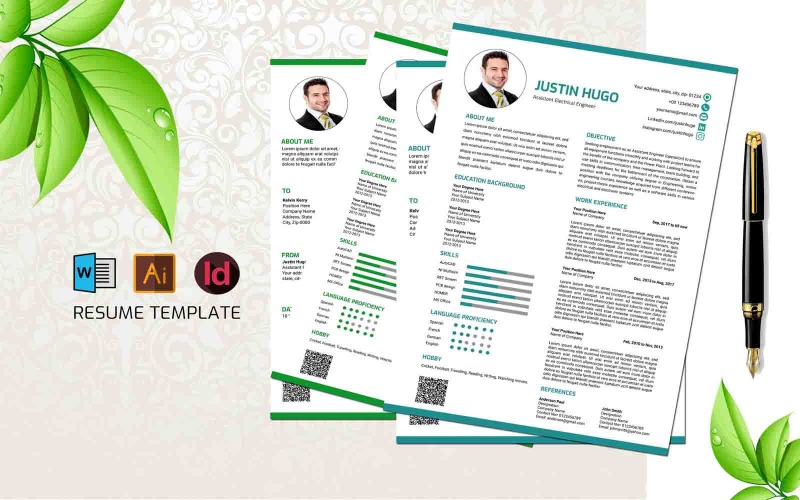 Justin Hugo- Modello di curriculum CV per ingegneria professionale
