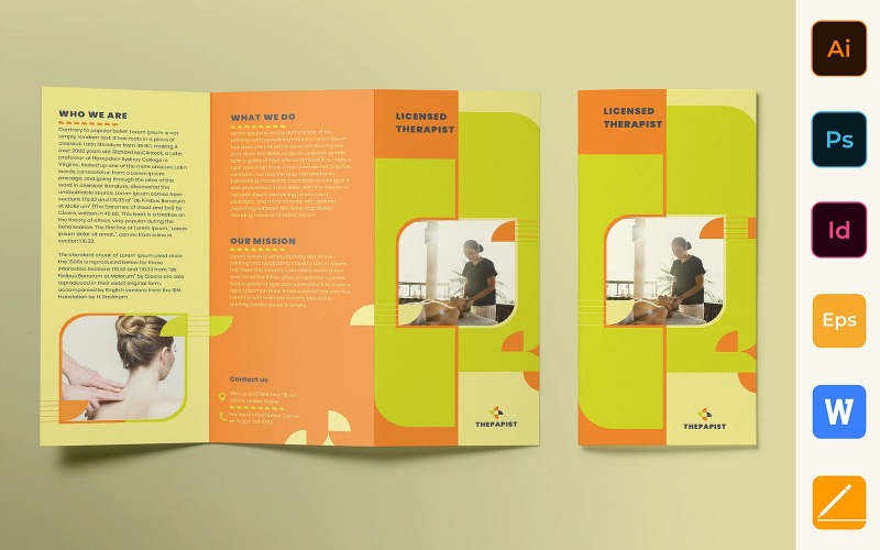Brochure de théâtre à trois volets - Modèle d'identité d'entreprise