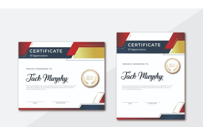 Download Шаблон сертификата "Jack Murphy Certificate Template" / Jack Murphy Certificate Template - Шаблон сертификата на тему графика a4,achievement,acknowledgement,adobe illustration,adobe photoshop,appreciation,award,certification,graduation,lancscape,layout,microsoft word,portrait,professional,recognition,template