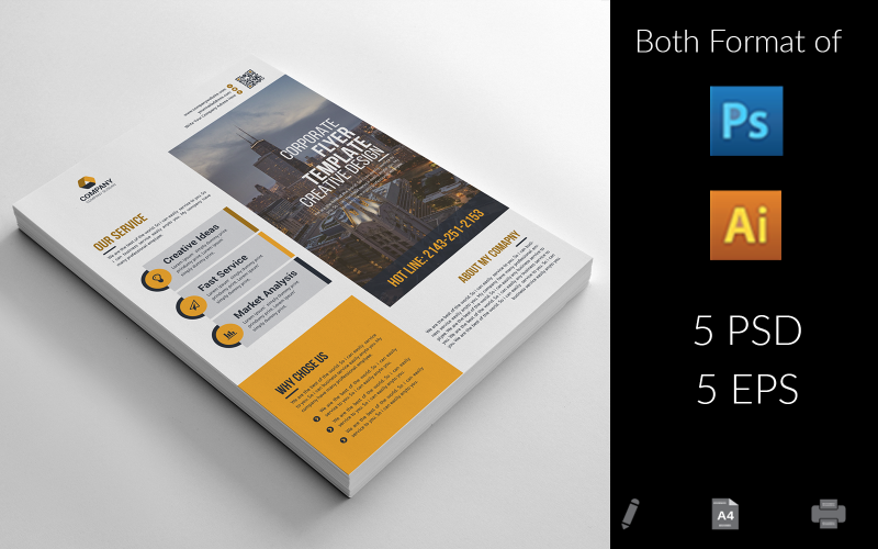 Download Фирменный стиль "Minimal Business Flyer" / Minimal Business Flyer - Фирменный стиль на тему графика psd,flyer,corporate,liflet,computer,internet,stationery,poster,blue,hiquality,official,sample,business,logo,professional,modern,art,standard,creative,graphics