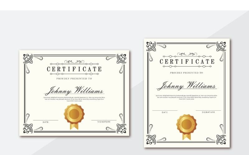 Modèle de certificat Jhonny William