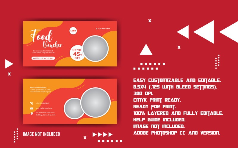 Modern Food Promotional Gift Card - Corporate Identity Template