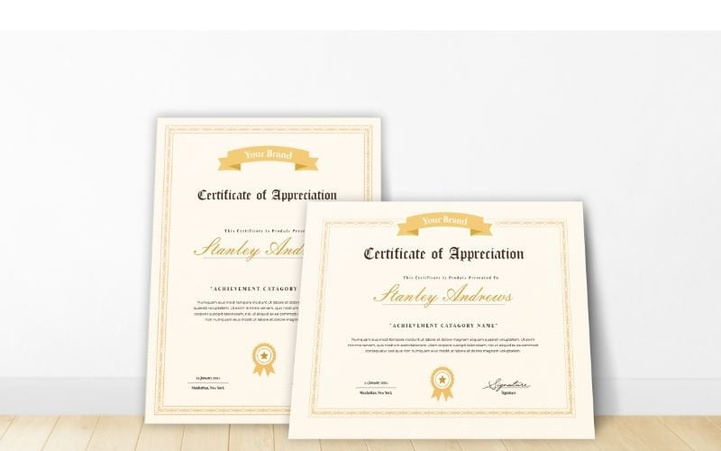 Download Шаблон сертификата "Stanley Andrews Certificate Template" / Stanley Andrews Certificate Template - Шаблон сертификата на тему графика a4,achievement,acknowledgement,adobe illustration,adobe photoshop,appreciation,award,certification,graduation,lancscape,layout,microsoft word,portrait,professional,recognition,template