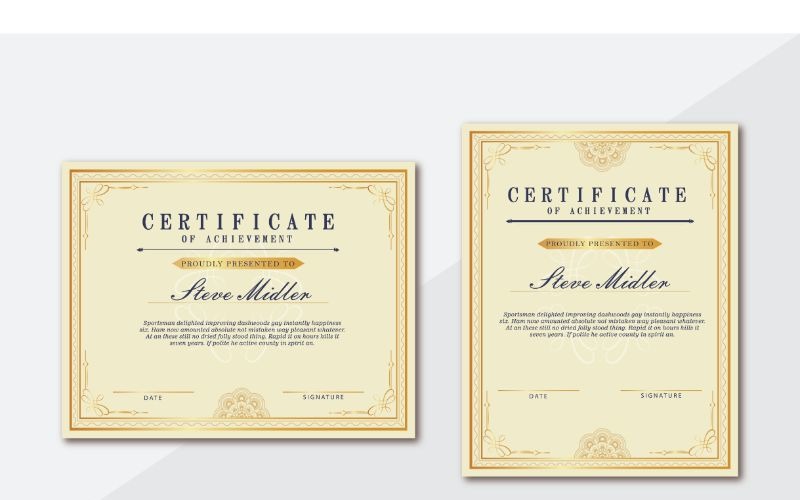 Download Шаблон сертификата "Steve Midler Certificate Template" / Steve Midler Certificate Template - Шаблон сертификата на тему графика a4,achievement,acknowledgement,adobe illustration,adobe photoshop,appreciation,award,certification,graduation,lancscape,layout,microsoft word,portrait,professional,recognition,template