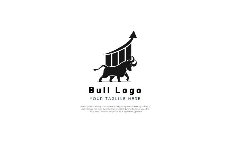 Bull företags logotyp mall