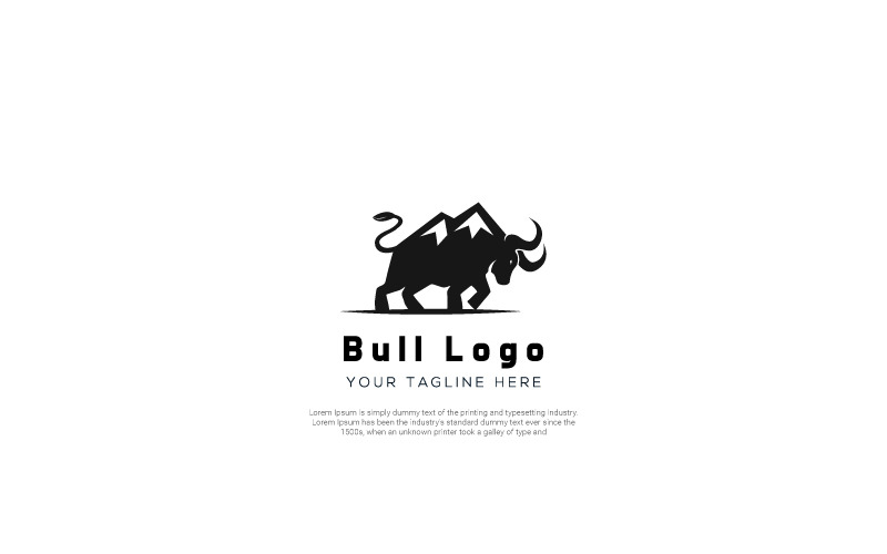 Bull Mountain logotyp mall