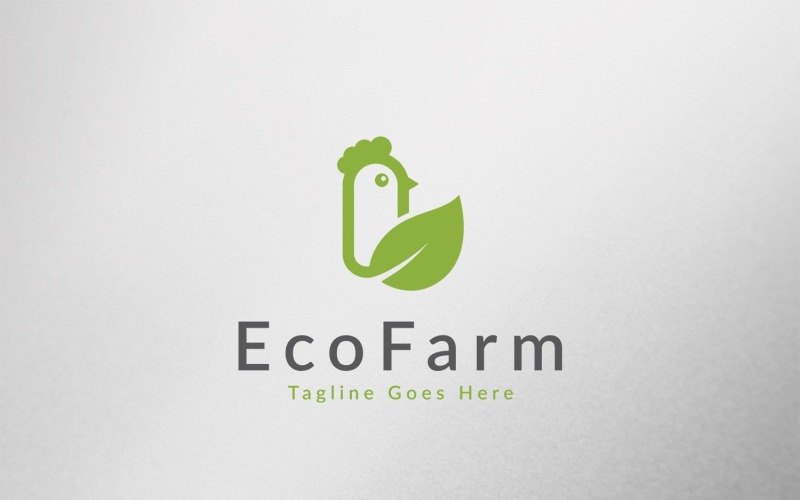 Download Шаблон логотипа "Eco Chicken Farm Logo Template" / Eco Chicken Farm Logo Template - Шаблон логотипа на тему графика animal,barbecue,bio,bird,chicken,eco,egg,farm,food,leaf,livestock,logo,meat,natural,nature,organic,poultry,restaurant,rooster,template