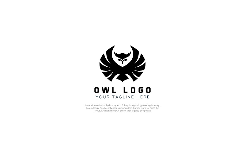 Eule Grafik Design Logo Vorlage