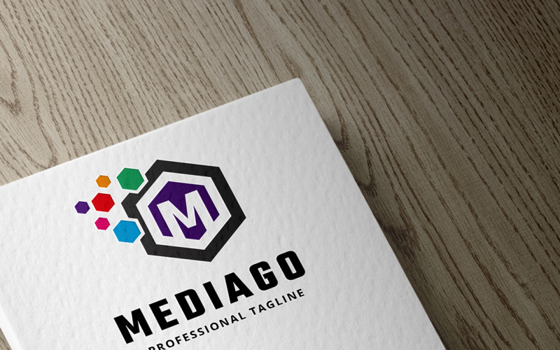 Mediago Harf M Logo Şablonu