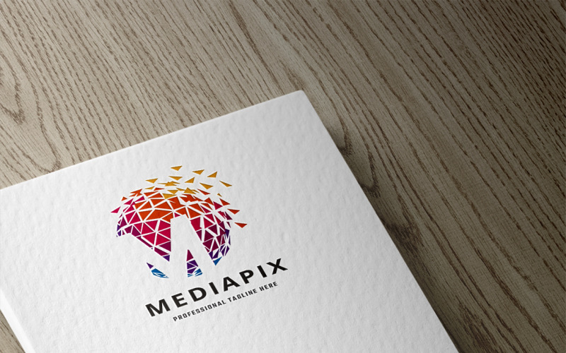 Mediapix písmeno M Logo šablona