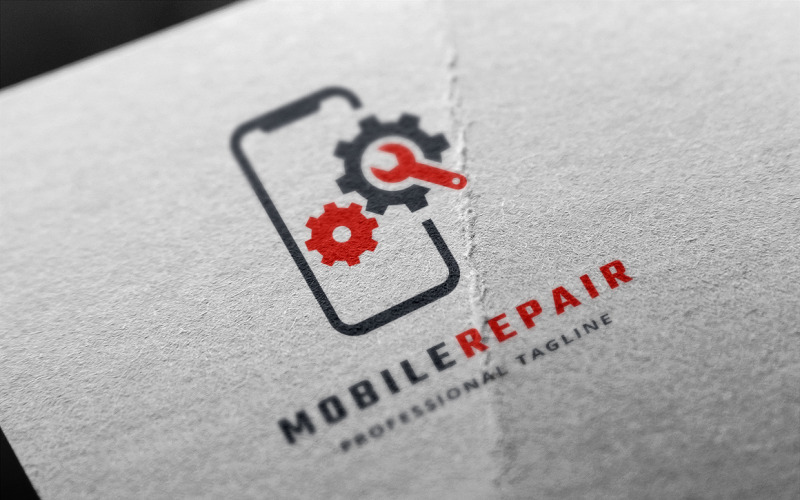 Modèle de logo de réparation mobile