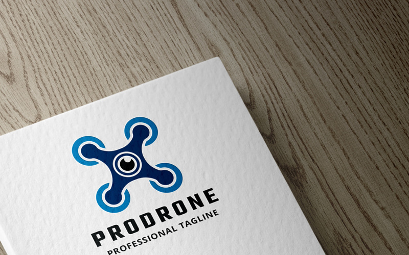 Modello di logo del drone professionale