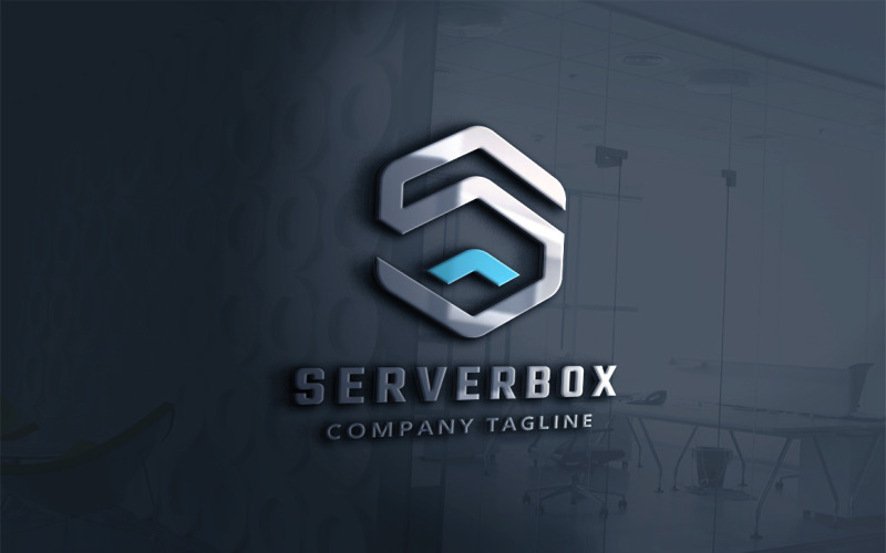 Modello di logo della casella del server