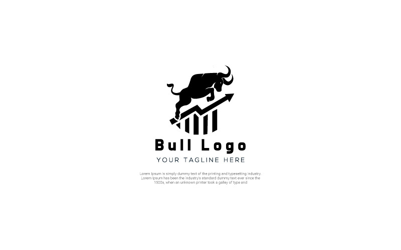 Modello di logo di finanza toro