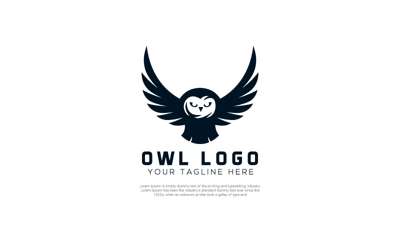 Modelo de logotipo criativo da coruja