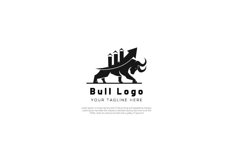 Modelo de logotipo da Bull Cash