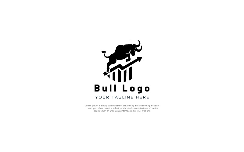 Modelo de logotipo da Bull Finance