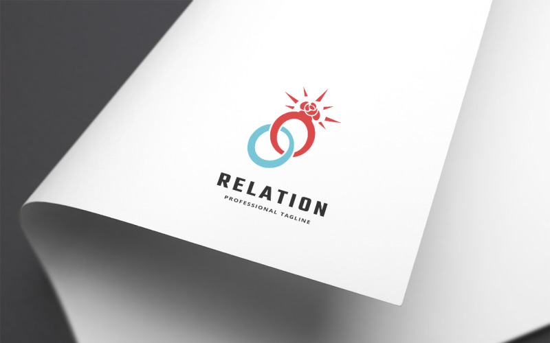 Modelo de logotipo de relação