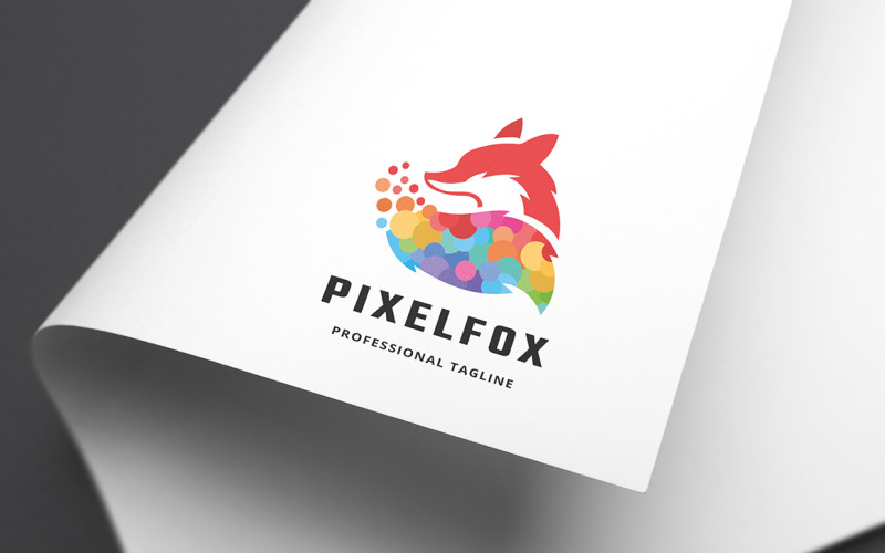 Piksel Fox Logo Şablonu