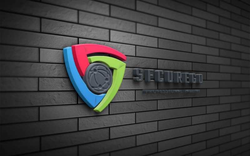 Plantilla de logotipo de escudo global de seguridad