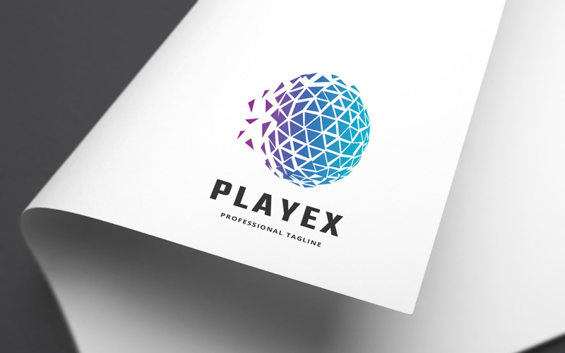 Download Шаблон логотипа "Playex Logo Template" / Playex Logo Template - Шаблон логотипа на тему графика 3d,ball logo,clean brand,colorful,creative tree,developer,digital identity,elegant,entertainment,geek,group,ideal,internet,it community,media,mobile data,modern,pixel designer,print,print rea