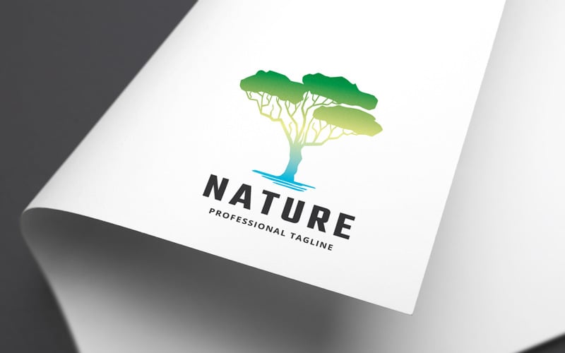 Příroda logo šablona