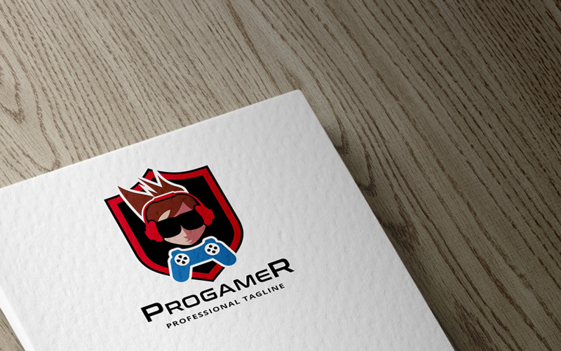 Download Шаблон логотипа "Professional Gamer Logo Template" / Professional Gamer Logo Template - Шаблон логотипа на тему графика animetion,cartoon,clan,coder,console,cool,creative,ear piece,game,gamer,gamers,geek,glasses,guild,head,headset,laptop,mascot,mobile,nerd