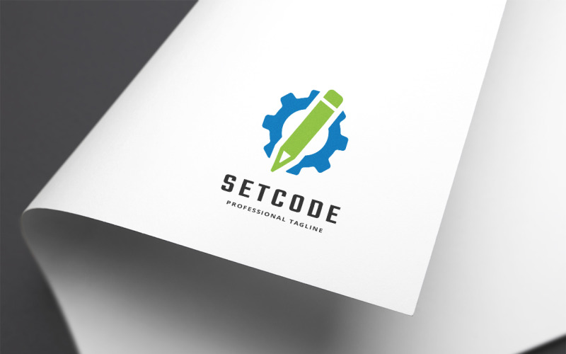 Download Шаблон логотипа "Set Code Logo Template" / Set Code Logo Template - Шаблон логотипа на тему графика brackets,code,coding,expression,flat,green,grey,html,library,lime,logic,logo,plain,programming,simple,slash,software,tech,technology,xalion