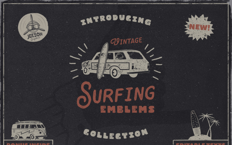 Summer Surf SVG Bundle Férias Cut Beach Bonus Logo Template