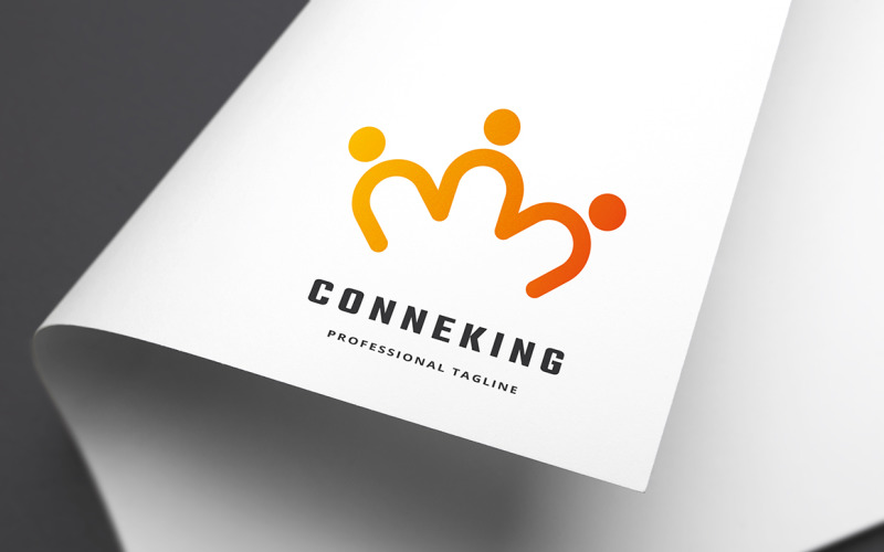 Download Шаблон логотипа "Connect King Logo Template" / Connect King Logo Template - Шаблон логотипа на тему графика agency,charity,connect,connection,corporate,creative,design agency,economy brand,finance chat,gaming,human,internet,invest business,law firm identity,marketing online,media,network,office com