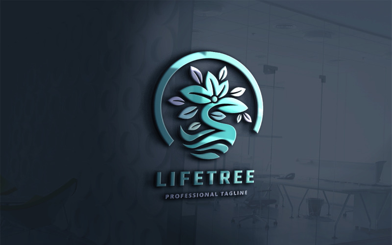 Download Шаблон логотипа "Life Tree Logo Template" / Life Tree Logo Template - Шаблон логотипа на тему графика cycle,earth,environment,fresh,landscape,leaves,life,nature,organic,protection,recycling,roots,science,tree